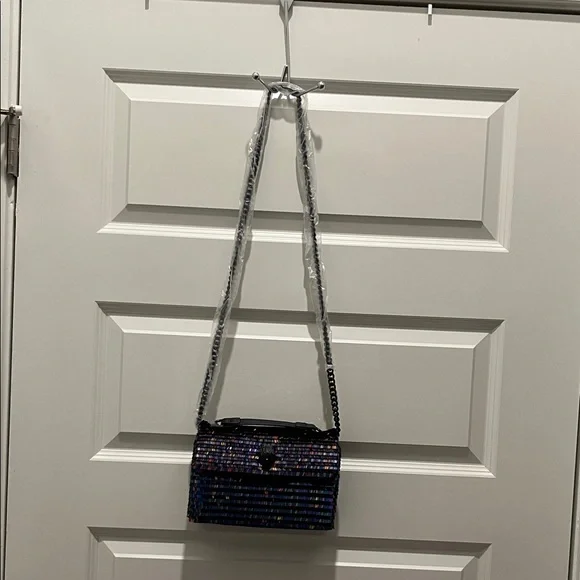 Kurt Geiger Multicolor Sequin Shoulder Bag🖤💜💙🩷 - Picture 10 of 12